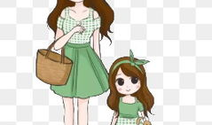 母女动漫图,温馨动漫图中的温馨时光